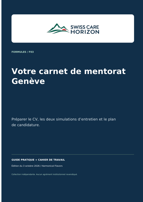 Couverture : Votre carnet de mentorat Genève