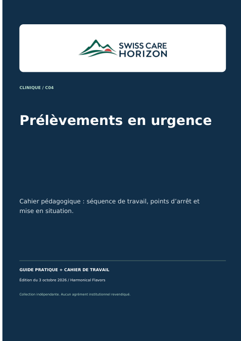 Couverture : Prélèvements en urgence
